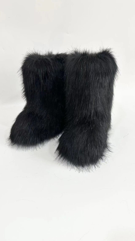 Ghete europene și americane pentru copii, cizme de iarnă calde, antiderapante, Shibuya Mao Mao, cizme de zăpadă elegante cu tub mediu