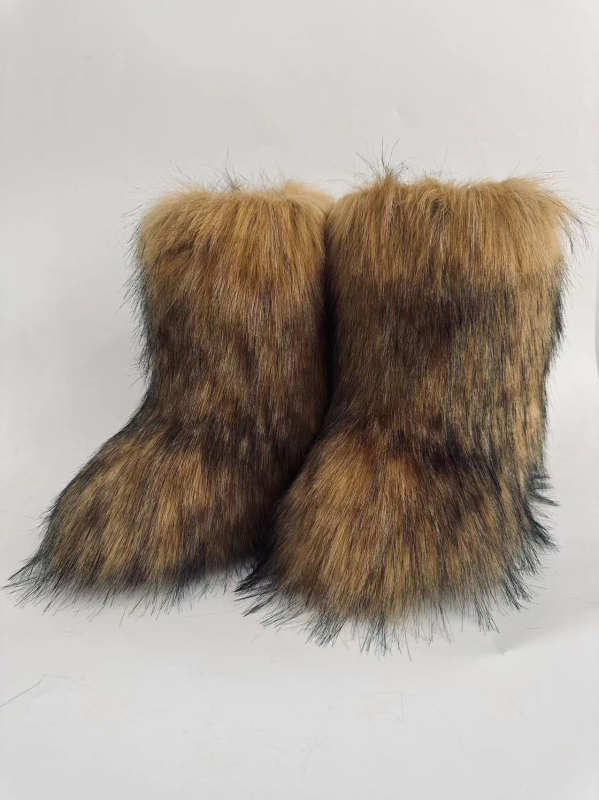 Ghete europene și americane pentru copii, cizme de iarnă calde, antiderapante, Shibuya Mao Mao, cizme de zăpadă elegante cu tub mediu