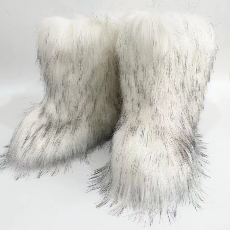 Ghete europene și americane pentru copii, cizme de iarnă calde, antiderapante, Shibuya Mao Mao, cizme de zăpadă elegante cu tub mediu