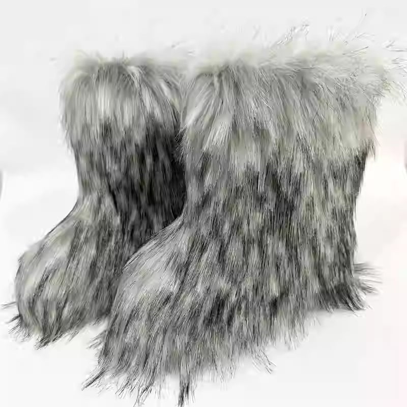 Ghete europene și americane pentru copii, cizme de iarnă calde, antiderapante, Shibuya Mao Mao, cizme de zăpadă elegante cu tub mediu