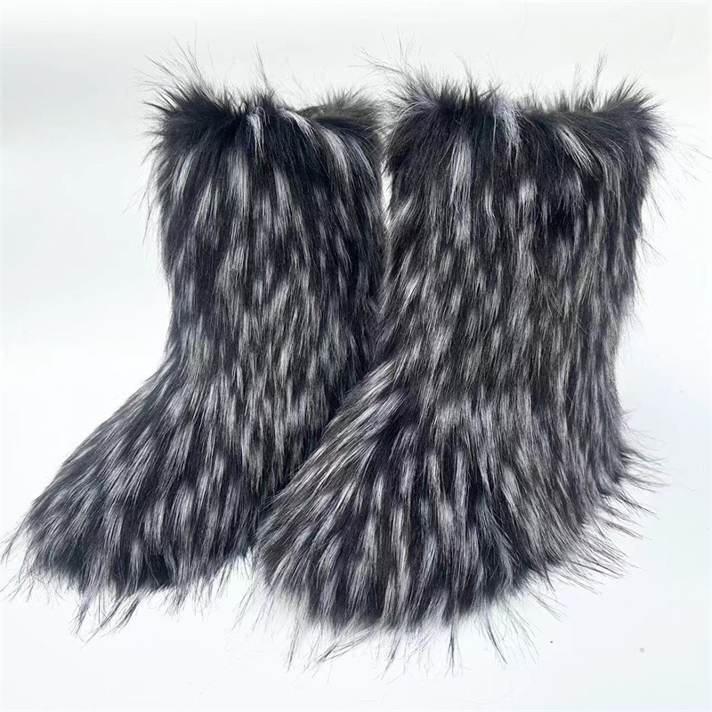 Ghete europene și americane pentru copii, cizme de iarnă calde, antiderapante, Shibuya Mao Mao, cizme de zăpadă elegante cu tub mediu