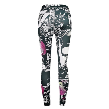 Ευρωπαϊκό και αμερικανικό διασυνοριακό νέο τυπωμένο κρανίο Halloween στενό παντελόνι γιόγκα γυμναστικής προπόνησης XY562 προπόνηση χορού