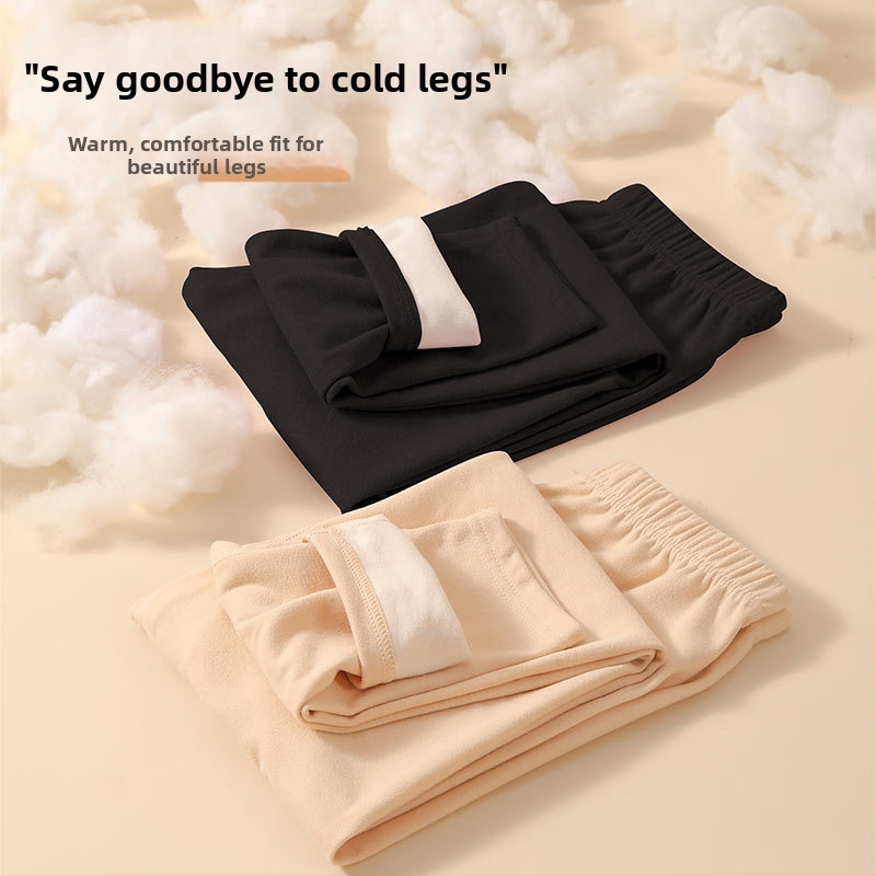 Дамски дълги гащи Langsha, зимни тънки кадифени долнища, широки топли панталони за момичета, черни панталони с конец, удобни кадифени долни гащи