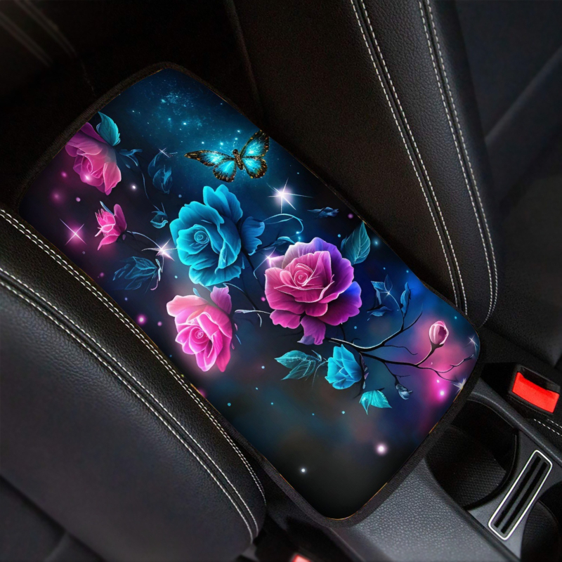 Spalvotas katės letenos elemento spausdinimas automobilio sėdynės porankio pagalvėlės vientisas spausdinimas centrinės konsolės porankio pagalvėlės užvalkalas tarpvalstybinei užsienio prekybai