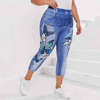 Joogapüksid armsa liblikamustriga Euroopa ja Ameerika retuusid, õmblusteta kõrge vöökohaga naiste fitnesspüksid, suvised AliExpressi hulgimüügihinnaga