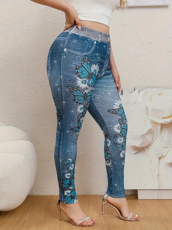 Joogapüksid armsa liblikamustriga Euroopa ja Ameerika retuusid, õmblusteta kõrge vöökohaga naiste fitnesspüksid, suvised AliExpressi hulgimüügihinnaga