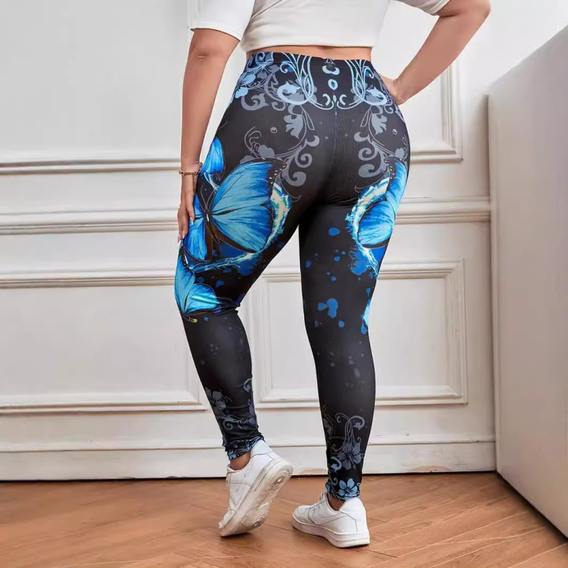 Jogas bikses ar glītu tauriņu rakstu, Eiropas un Amerikas zeķubikses, bezšuvju augstas jostasvietas fitnesa bikses sievietēm, vasara, AliExpress, vairumtirdzniecība