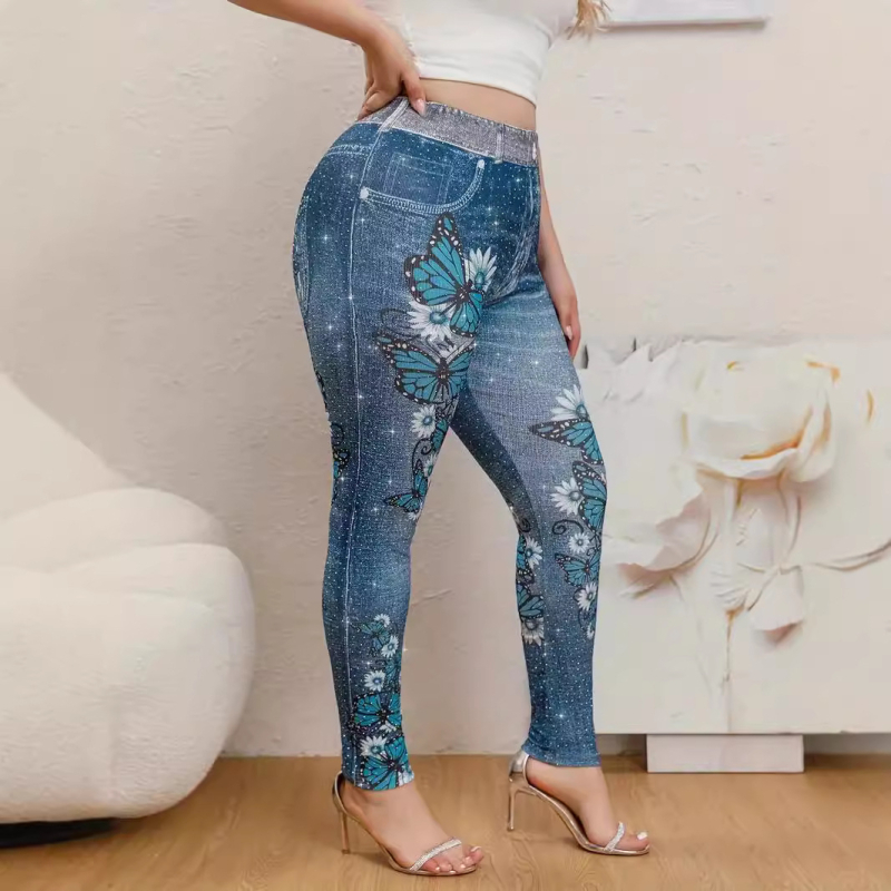 Joogapüksid armsa liblikamustriga Euroopa ja Ameerika retuusid, õmblusteta kõrge vöökohaga naiste fitnesspüksid, suvised AliExpressi hulgimüügihinnaga