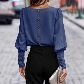 2024 m. Europos ir Amerikos „Amazon temu“ rudens ir žiemos marškinėliai, moteriški temperamentingi ilgomis rankovėmis.