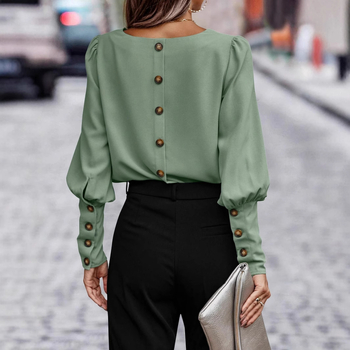 2024 m. Europos ir Amerikos „Amazon temu“ rudens ir žiemos marškinėliai, moteriški temperamentingi ilgomis rankovėmis.