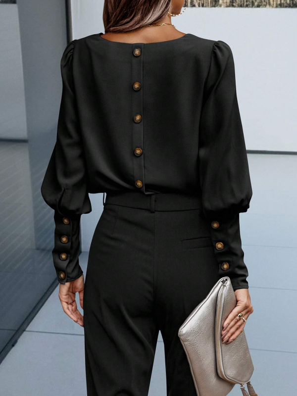 2024 m. Europos ir Amerikos „Amazon temu“ rudens ir žiemos marškinėliai, moteriški temperamentingi ilgomis rankovėmis.