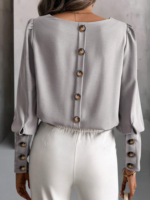 2024 m. Europos ir Amerikos „Amazon temu“ rudens ir žiemos marškinėliai, moteriški temperamentingi ilgomis rankovėmis.