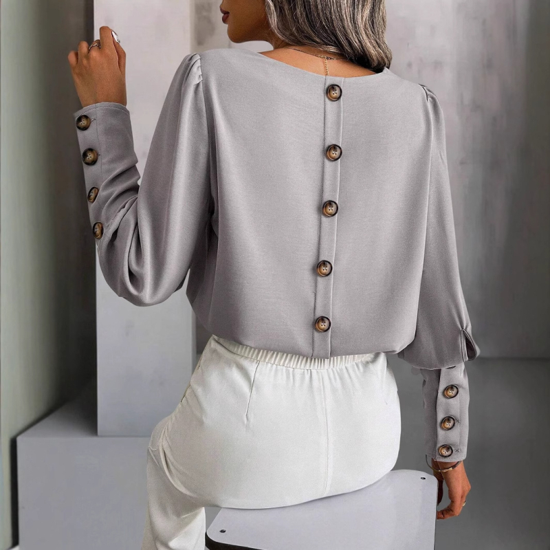 2024 m. Europos ir Amerikos „Amazon temu“ rudens ir žiemos marškinėliai, moteriški temperamentingi ilgomis rankovėmis.