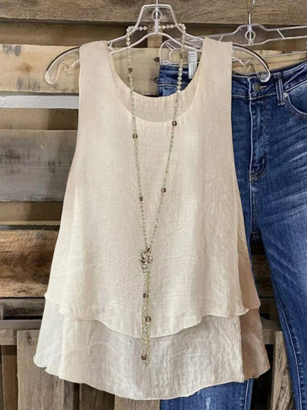 2025 Europa și Statele Unite ale Americii comerț exterior transfrontalier vestă nouă tub top curea fără mâneci strat dublu coadă de tort tricou top femei