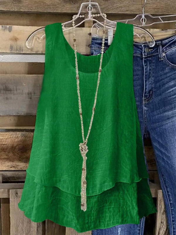 2025 Europa și Statele Unite ale Americii comerț exterior transfrontalier vestă nouă tub top curea fără mâneci strat dublu coadă de tort tricou top femei