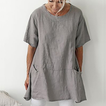 2020 Διασυνοριακή Γρήγορη Πώληση Wish AliExpress eBay Εξωτερικού Εμπορίου Γυναικείο Μπλουζάκι με Κοντά Μανίκια και Στρογγυλή Λαιμόκοψη, Μεγάλο Μέγεθος