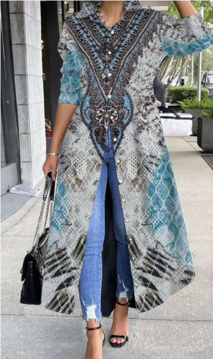 Aliexpress Amazon Independent Site 2025 Nova ženska haljina dugih rukava u blagdanskom stilu srednje duljine s A-krojem i suknjom