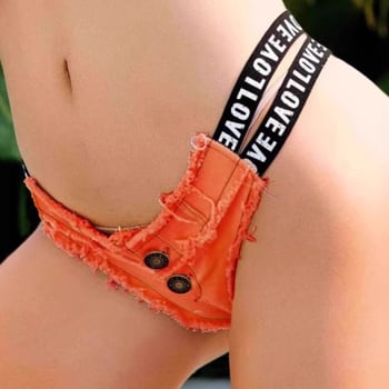 Нови летни европейски и американски дамски дънкови шорти, горещи панталони, ултра къси дънки, нощен клуб, дамски секси дизайн с кухи букви