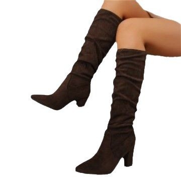 Cizme de damă cu toc gros și ascuțit, la modă, pentru comerț exterior, cizme transfrontaliere cu toc înalt și slim, cizme pentru femei