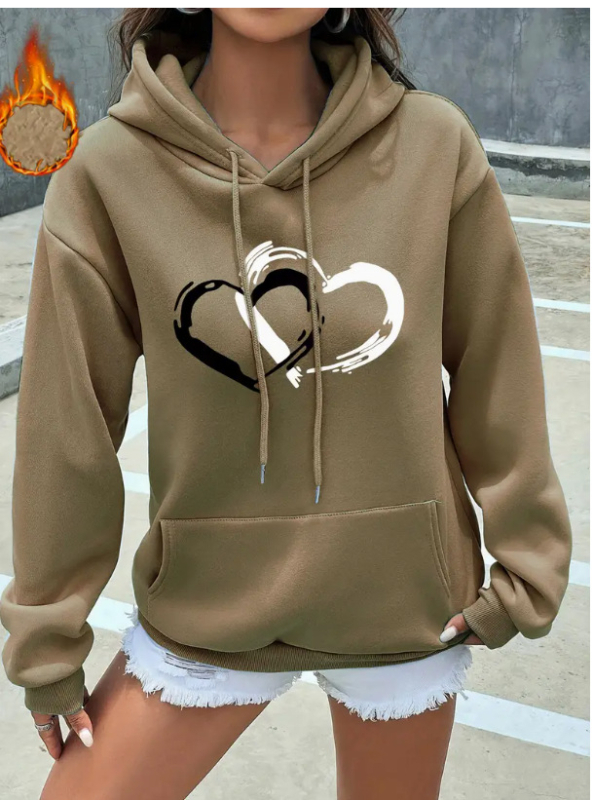 2024 Noua modă pentru femei, îmbrăcăminte lejeră, subțire, cu glugă, din fleece, top pentru femei, modă elegantă, imprimare, maree