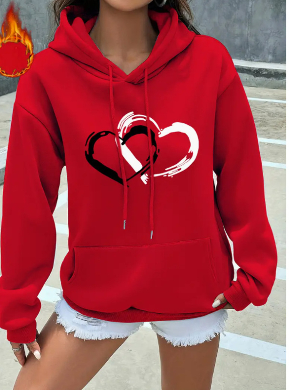 2024 Noua modă pentru femei, îmbrăcăminte lejeră, subțire, cu glugă, din fleece, top pentru femei, modă elegantă, imprimare, maree