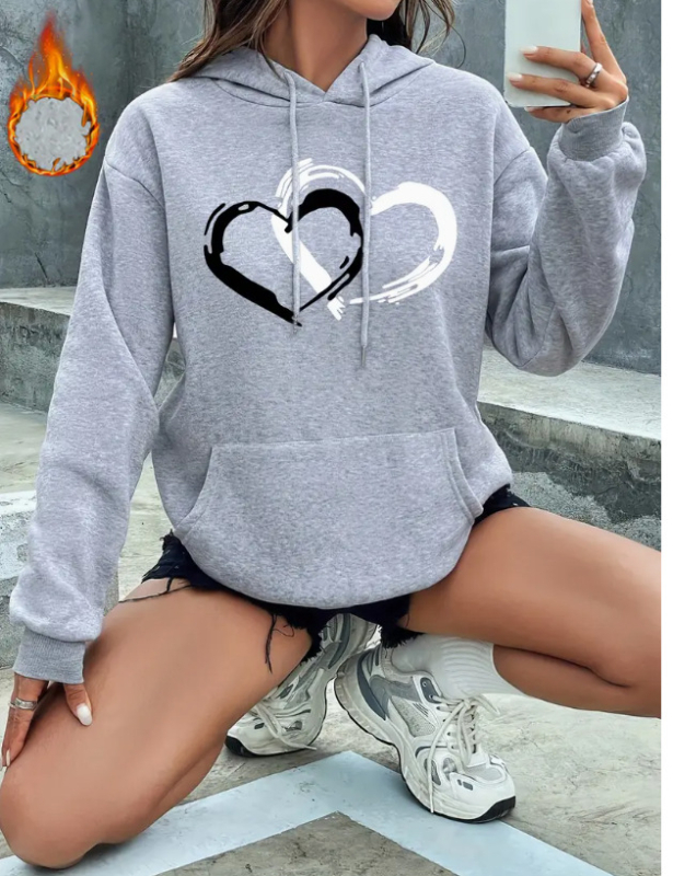 2024 Noua modă pentru femei, îmbrăcăminte lejeră, subțire, cu glugă, din fleece, top pentru femei, modă elegantă, imprimare, maree