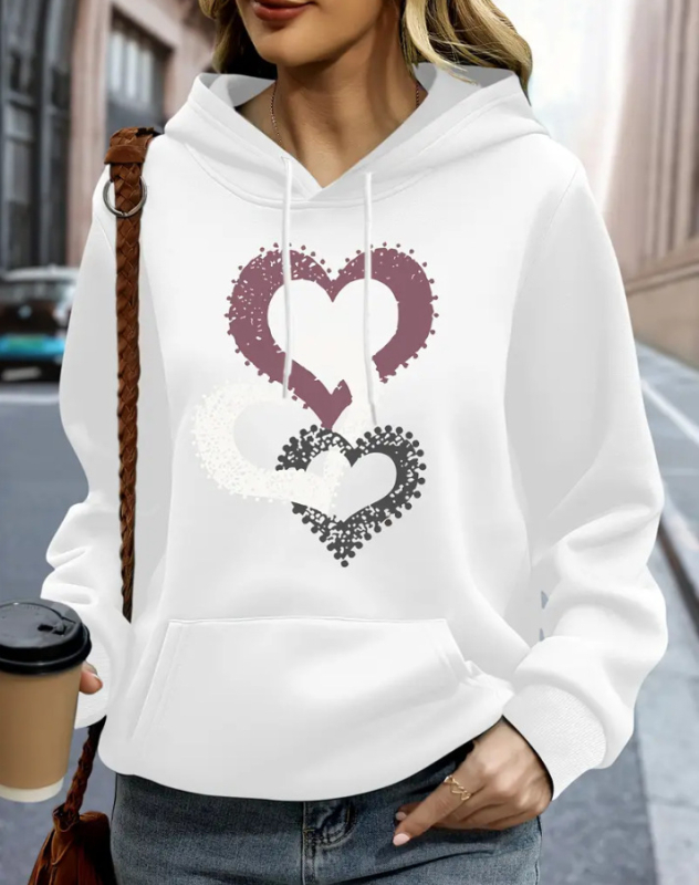 2024 Noua modă pentru femei, îmbrăcăminte lejeră, subțire, cu glugă, din fleece, top pentru femei, modă elegantă, imprimare, maree