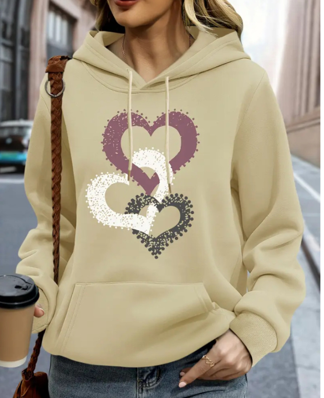 2024 Noua modă pentru femei, îmbrăcăminte lejeră, subțire, cu glugă, din fleece, top pentru femei, modă elegantă, imprimare, maree