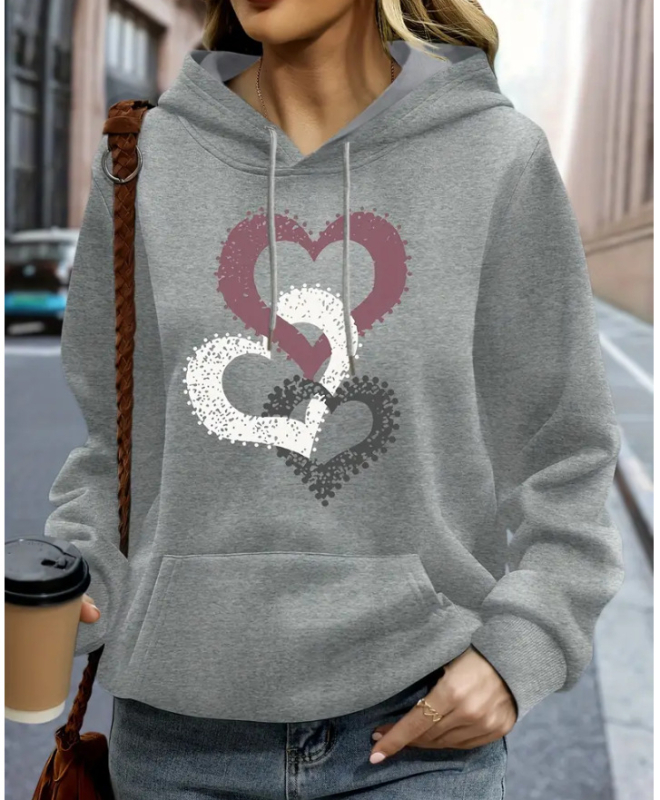 2024 Noua modă pentru femei, îmbrăcăminte lejeră, subțire, cu glugă, din fleece, top pentru femei, modă elegantă, imprimare, maree