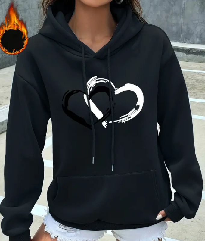 2024 Noua modă pentru femei, îmbrăcăminte lejeră, subțire, cu glugă, din fleece, top pentru femei, modă elegantă, imprimare, maree