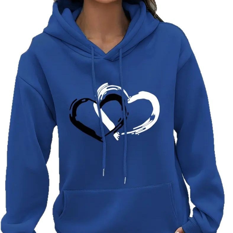 2024 Noua modă pentru femei, îmbrăcăminte lejeră, subțire, cu glugă, din fleece, top pentru femei, modă elegantă, imprimare, maree