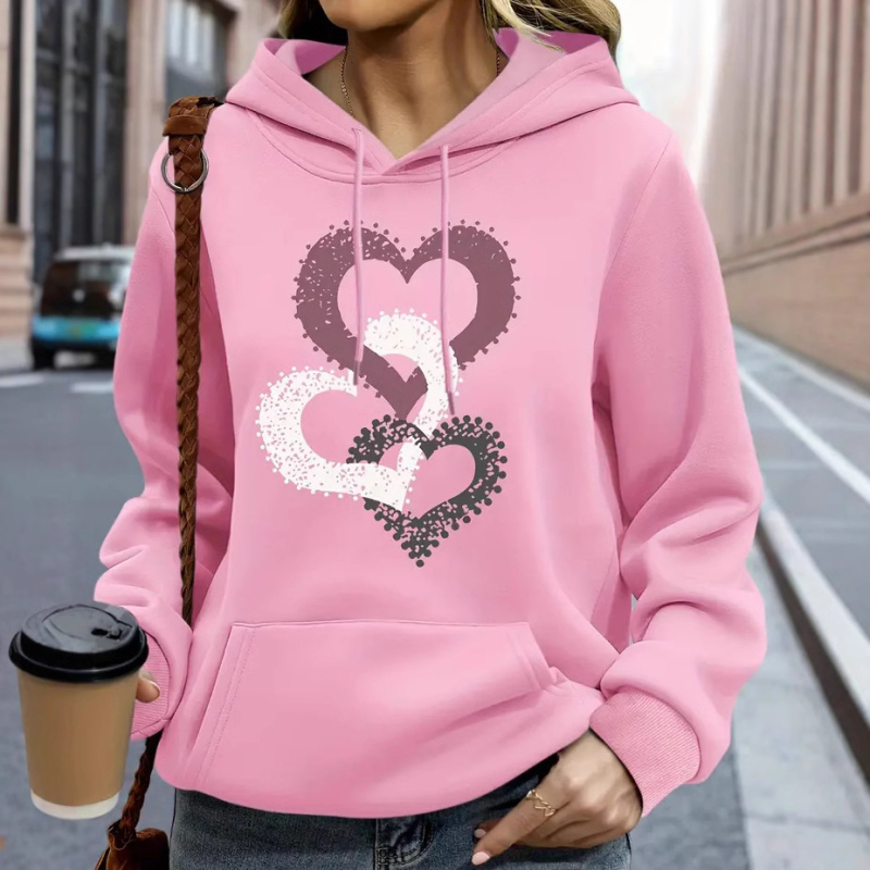 2024 Noua modă pentru femei, îmbrăcăminte lejeră, subțire, cu glugă, din fleece, top pentru femei, modă elegantă, imprimare, maree