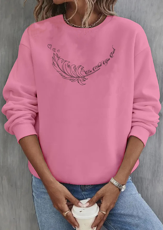 Pulover european și american 2023, distractiv, cu mânecă lungă, cu pene largi, la modă, imprimat, cu guler rotund