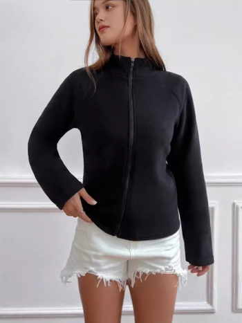 Comerț exterior european și american transfrontalier Stație independentă Amazon 2024 nou pulover cu fermoar pentru femei, toamnă și iarnă, cardigan din fleece polar