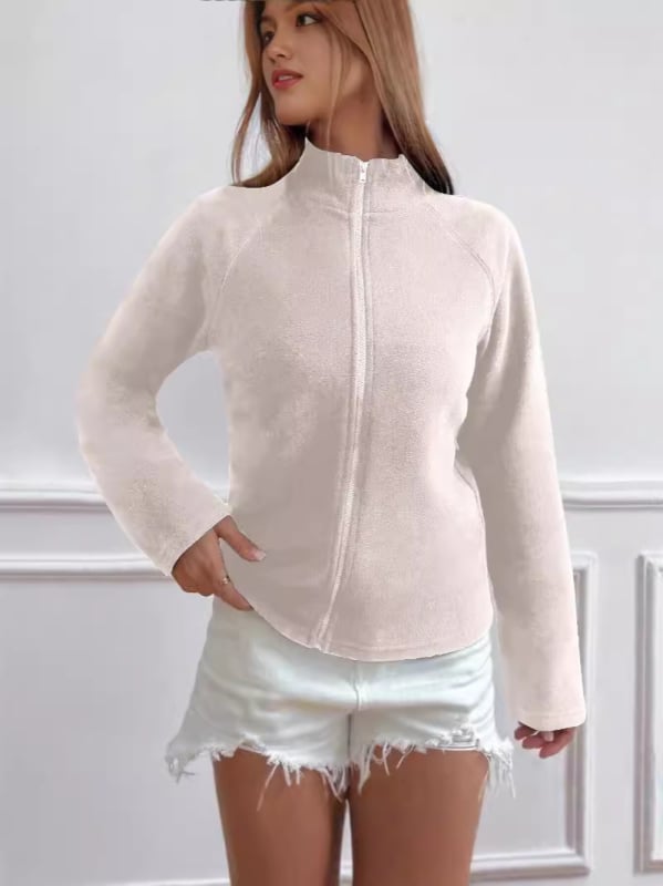 Comerț exterior european și american transfrontalier Stație independentă Amazon 2024 nou pulover cu fermoar pentru femei, toamnă și iarnă, cardigan din fleece polar