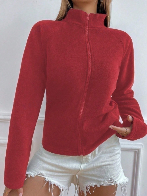 Comerț exterior european și american transfrontalier Stație independentă Amazon 2024 nou pulover cu fermoar pentru femei, toamnă și iarnă, cardigan din fleece polar