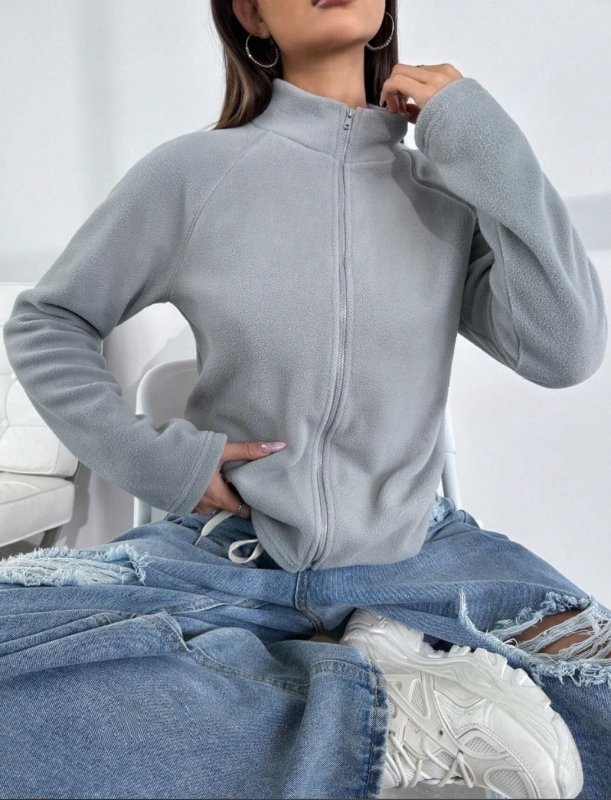 Comerț exterior european și american transfrontalier Stație independentă Amazon 2024 nou pulover cu fermoar pentru femei, toamnă și iarnă, cardigan din fleece polar