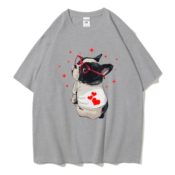 Διασυνοριακό Εξωτερικό Εμπόριο Βρετανικό Χαριτωμένο Κινούμενα Σχέδια Fadou Puppy Χονδρική Γυναικείο Καλοκαιρινό T-Shirt με Κοντά Μανίκια