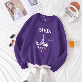 Трансгранична модна дамска качулка с качулка Париж Франция Айфелова кула печат