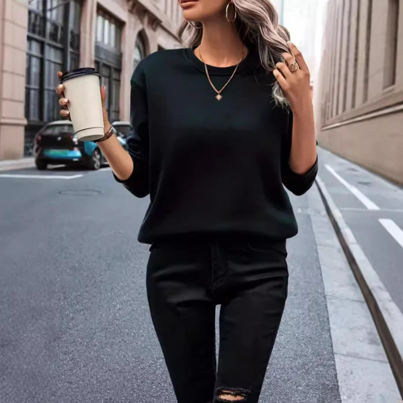 Stație independentă transfrontalieră Amazon eBay 2024 Europa și Statele Unite în toamna și iarna Comerț exterior pentru femei, casual, cu guler înalt, sweatshirt lejer pentru femei