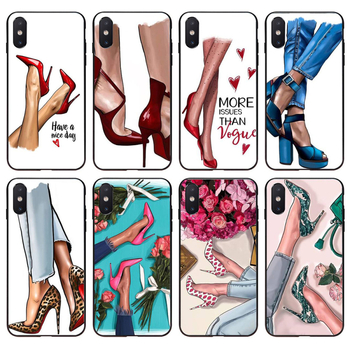 Potrivit pentru iPhone 15Promax Export Carcasă de telefon mobil elegantă cu tocuri înalte roșii de prințesă 14Plus