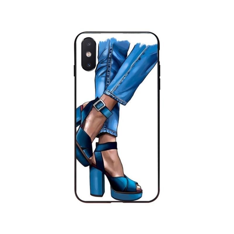 Potrivit pentru iPhone 15Promax Export Carcasă de telefon mobil elegantă cu tocuri înalte roșii de prințesă 14Plus