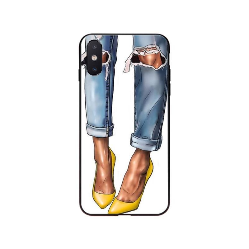 Potrivit pentru iPhone 15Promax Export Carcasă de telefon mobil elegantă cu tocuri înalte roșii de prințesă 14Plus