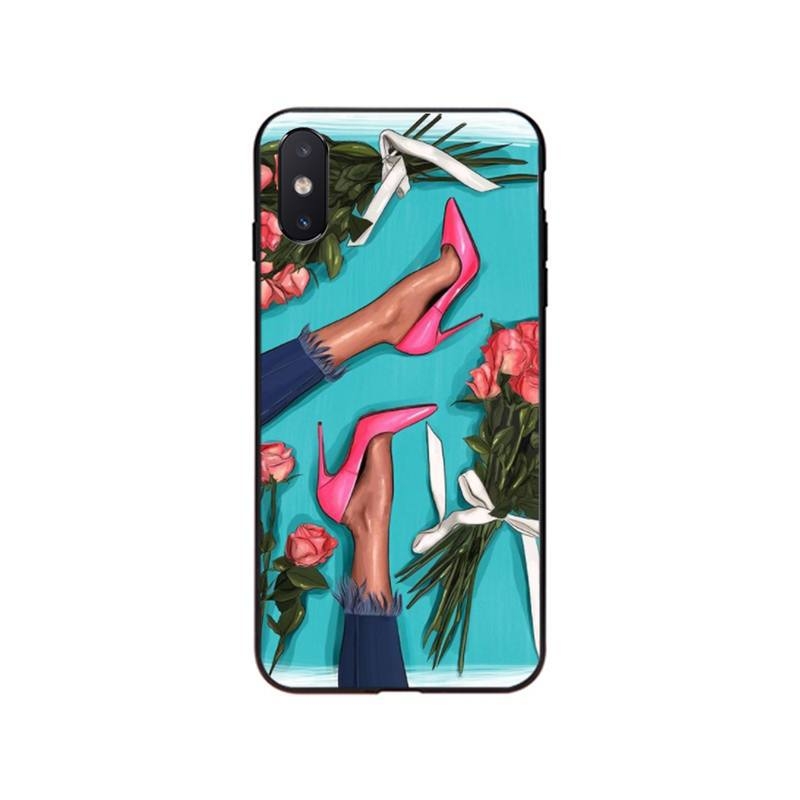 Potrivit pentru iPhone 15Promax Export Carcasă de telefon mobil elegantă cu tocuri înalte roșii de prințesă 14Plus