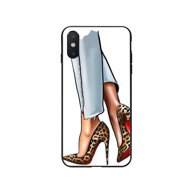 Potrivit pentru iPhone 15Promax Export Carcasă de telefon mobil elegantă cu tocuri înalte roșii de prințesă 14Plus