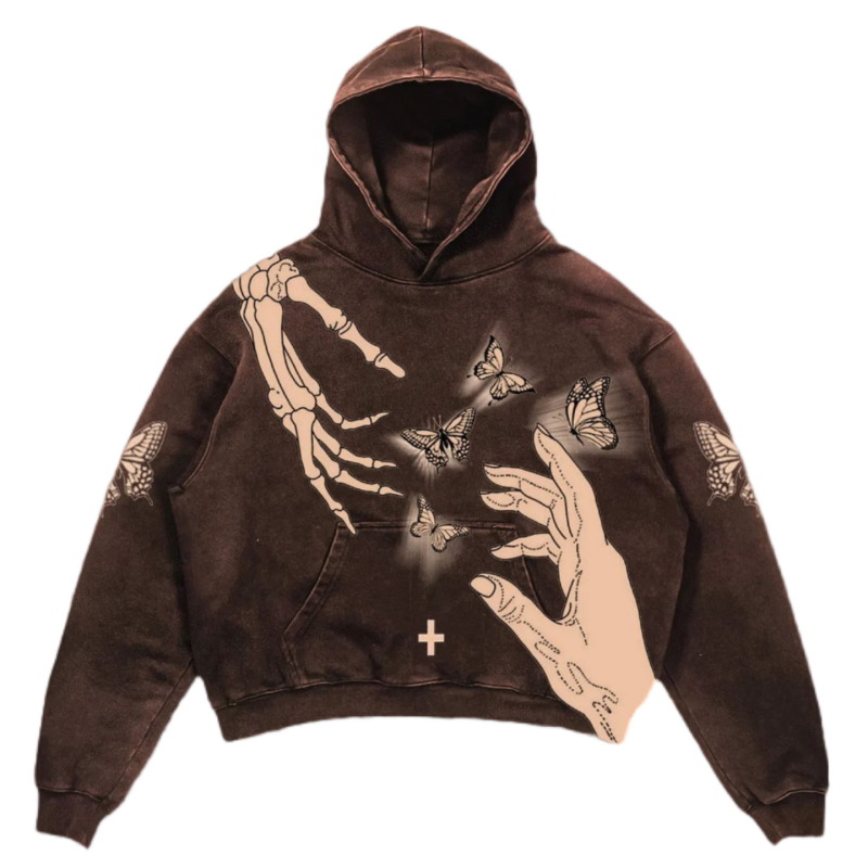 2024 Prekogranična Noć vještica, Amazon Independent Station, novi 3D digitalni tisak, džemper s kapuljačom i patentnim zatvaračem