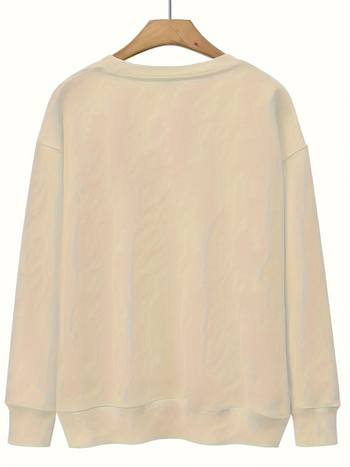 Dámsky vianočný sveter s potlačou lebky, okrúhlym výstrihom a dlhým rukávom, vhodný na jesenné a zimné obdobie, môže byť...