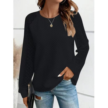 Pulover pentru femei, elegant, cu cusături largi în romburi, cu mâneci din dantelă, stație independentă transfrontalieră 2023, toamna europeană și americană, popular