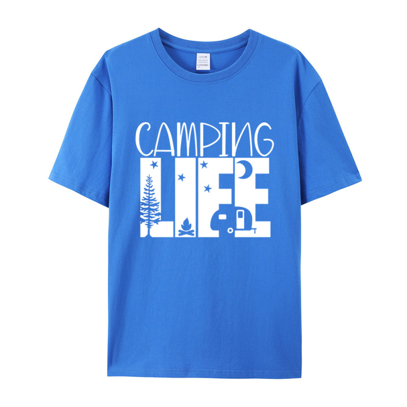 Amazon plus size ženska odjeća Kampiranje Europska i američka vanjska trgovina majica s otiskom slova ženska ljetna pamučna bluza kratkih rukava