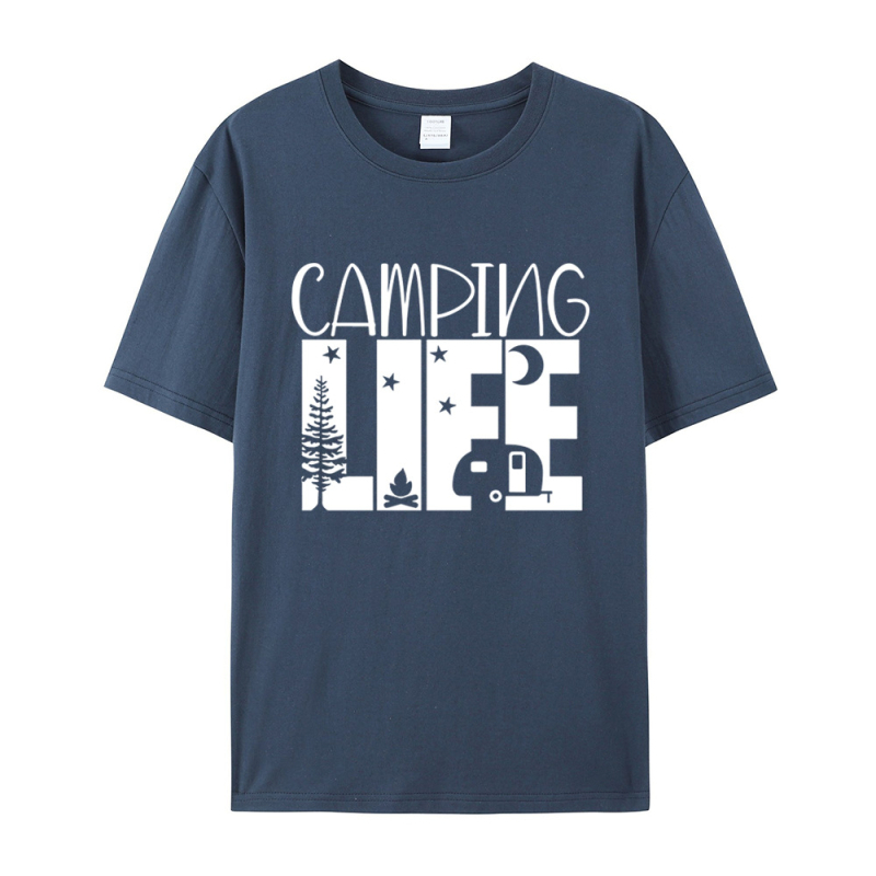 Amazon plus size ženska odjeća Kampiranje Europska i američka vanjska trgovina majica s otiskom slova ženska ljetna pamučna bluza kratkih rukava